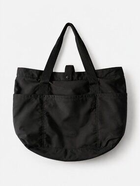 BAGSMART Black Nylon Tote Bag Minimalist Travel Work Laptop Everyday Carry